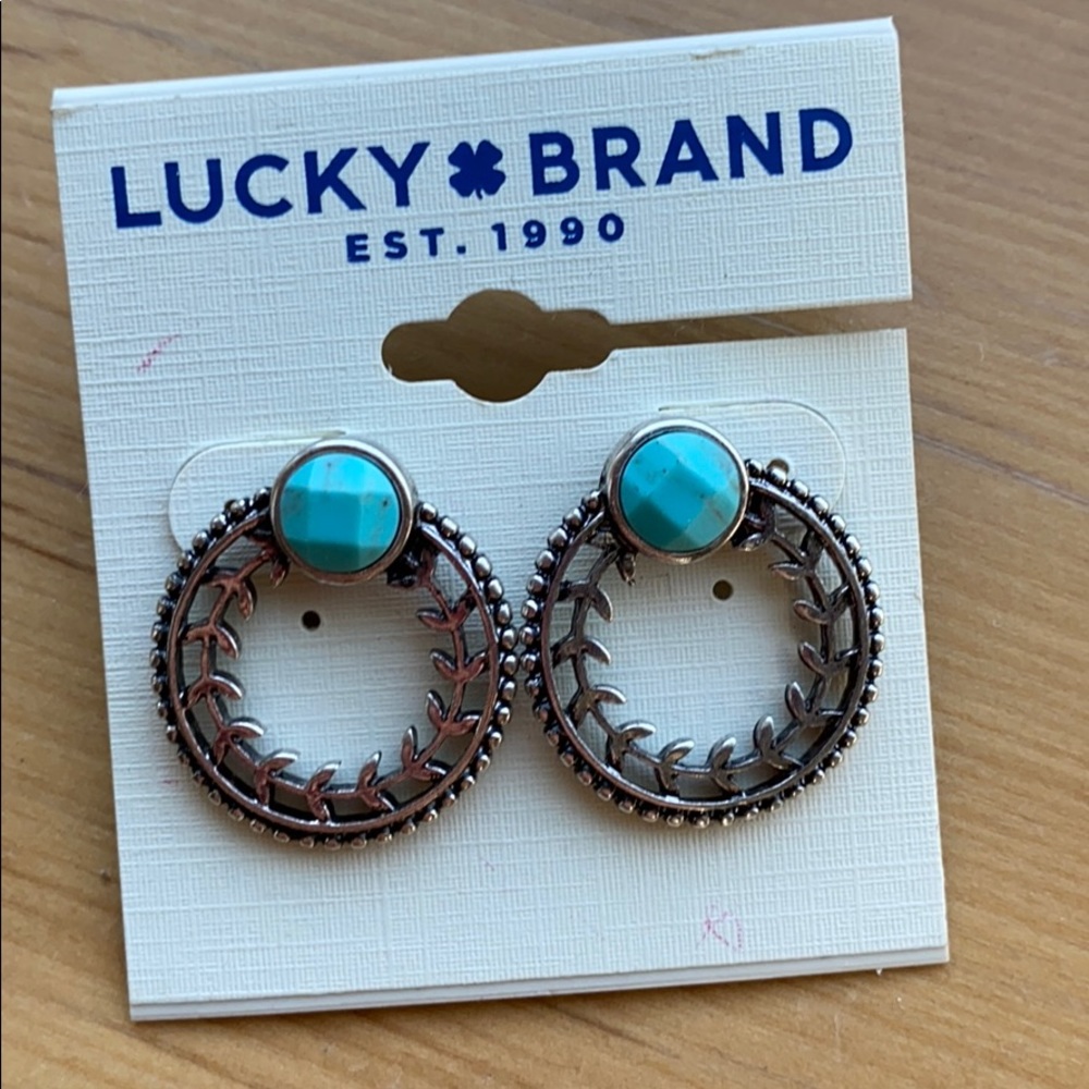 NWT Lucky Brand circle shaped post earrings